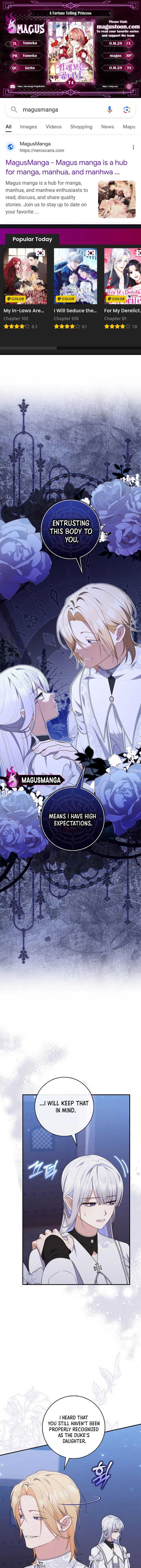 A Fortune-Telling Princess Chapter 74 — page 1