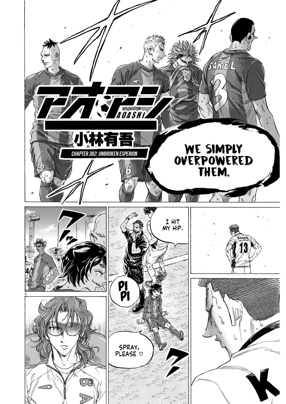 Ao Ashi Chapter 362 — page 4