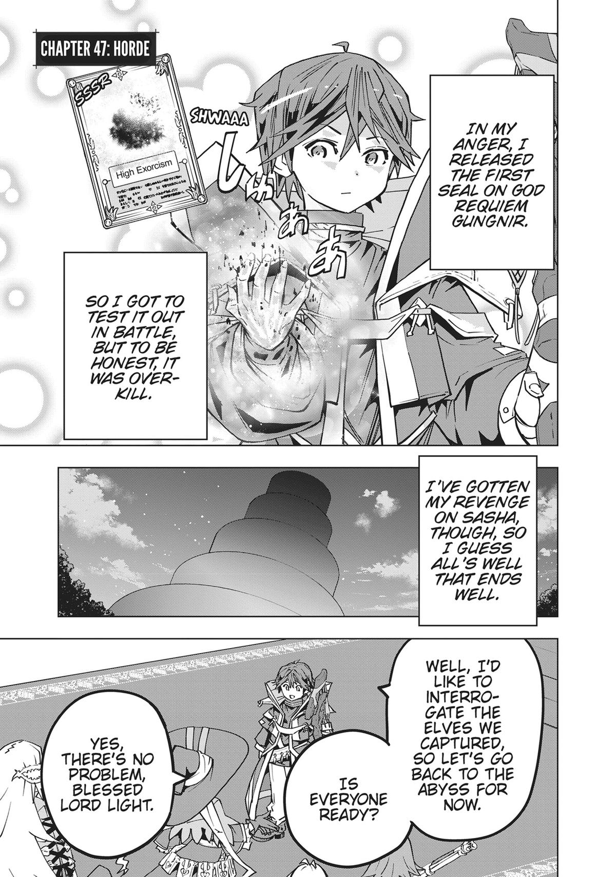 Backstabbed in a Backwater Dungeon – My Party Tried to Kill Me, But Thanks to an Infinite Gacha I Got LVL 9999 Friends and Am Out For Revenge Chapter 47 — page 1