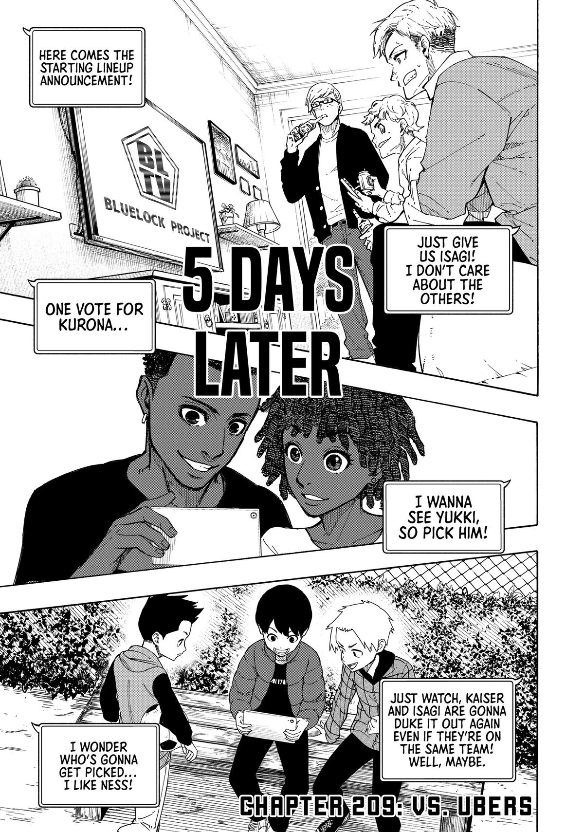 Blue Lock Chapter 209 — page 1