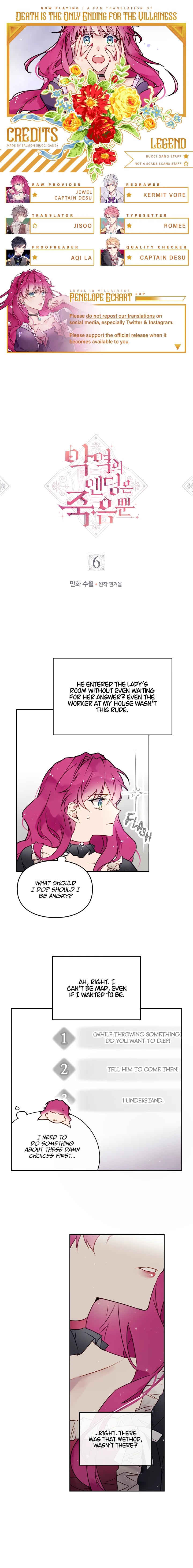 Death Is The Only Ending For The Villainess Chapter 6 — page 1