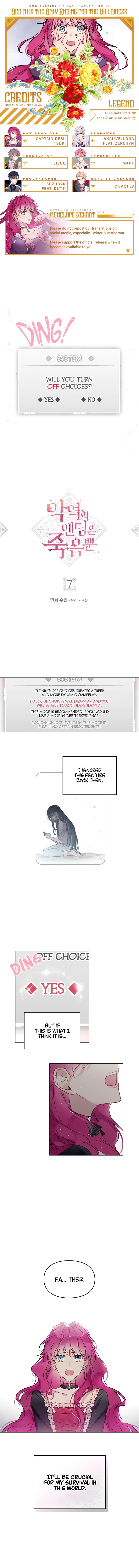 Death Is The Only Ending For The Villainess Chapter 7 — page 1