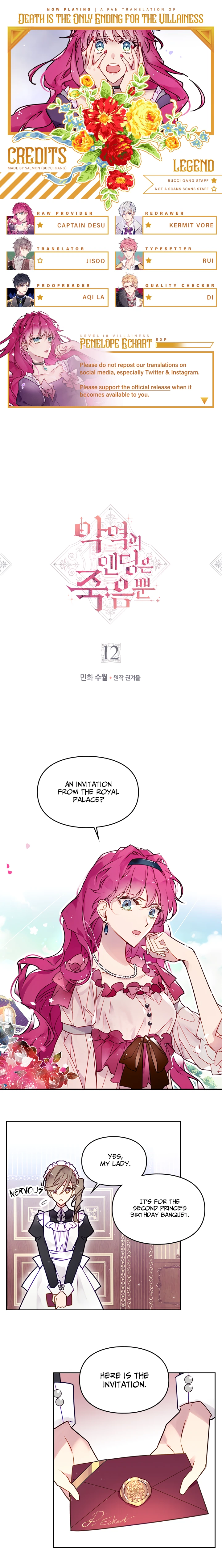 Death Is The Only Ending For The Villainess Chapter 12 — page 1