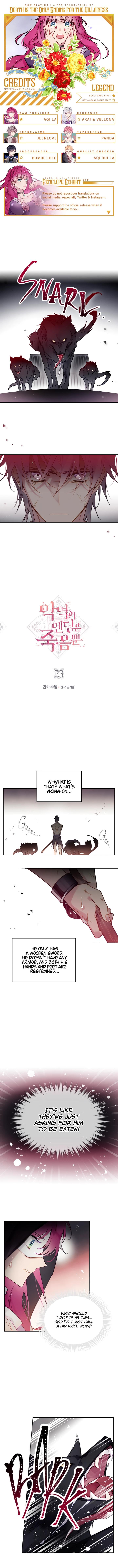 Death Is The Only Ending For The Villainess Chapter 23 — page 1