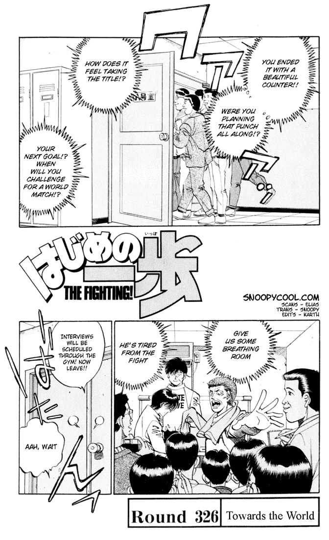 Hajime no Ippo Chapter 326 — page 1