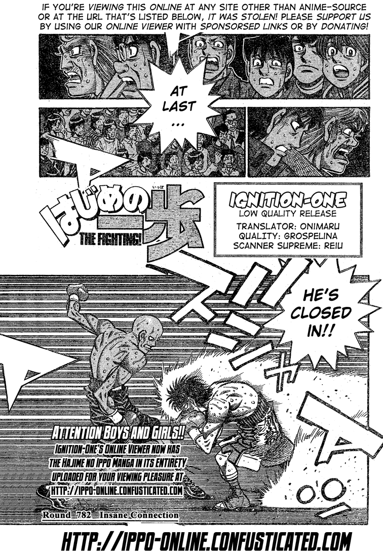 Hajime no Ippo Chapter 782 — page 1