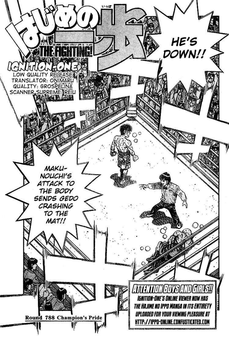 Hajime no Ippo Chapter 788 — page 1