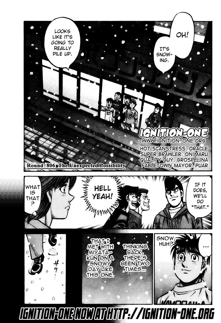 Hajime no Ippo Chapter 806 — page 1
