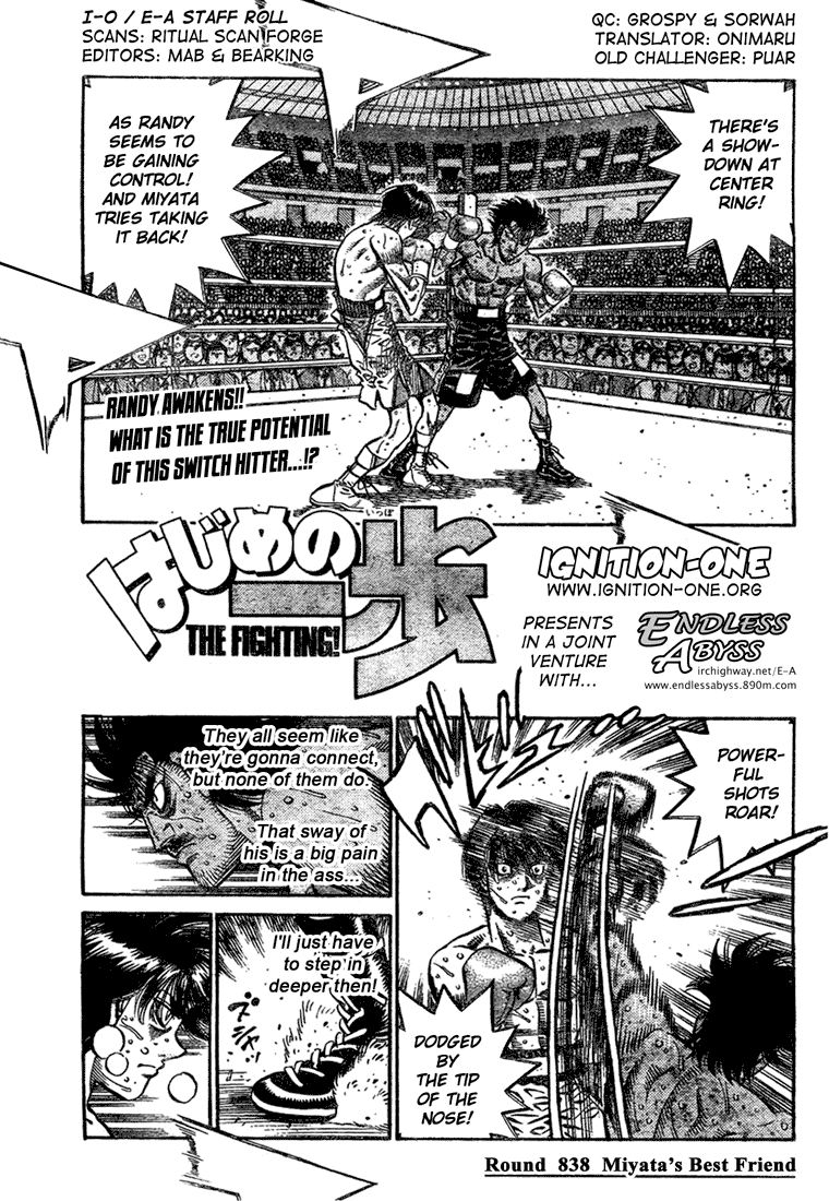 Hajime no Ippo Chapter 838 — page 1
