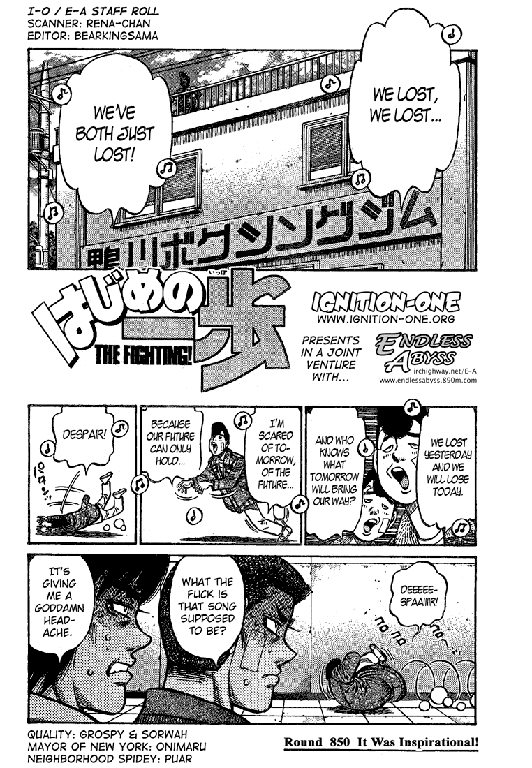 Hajime no Ippo Chapter 850 — page 1