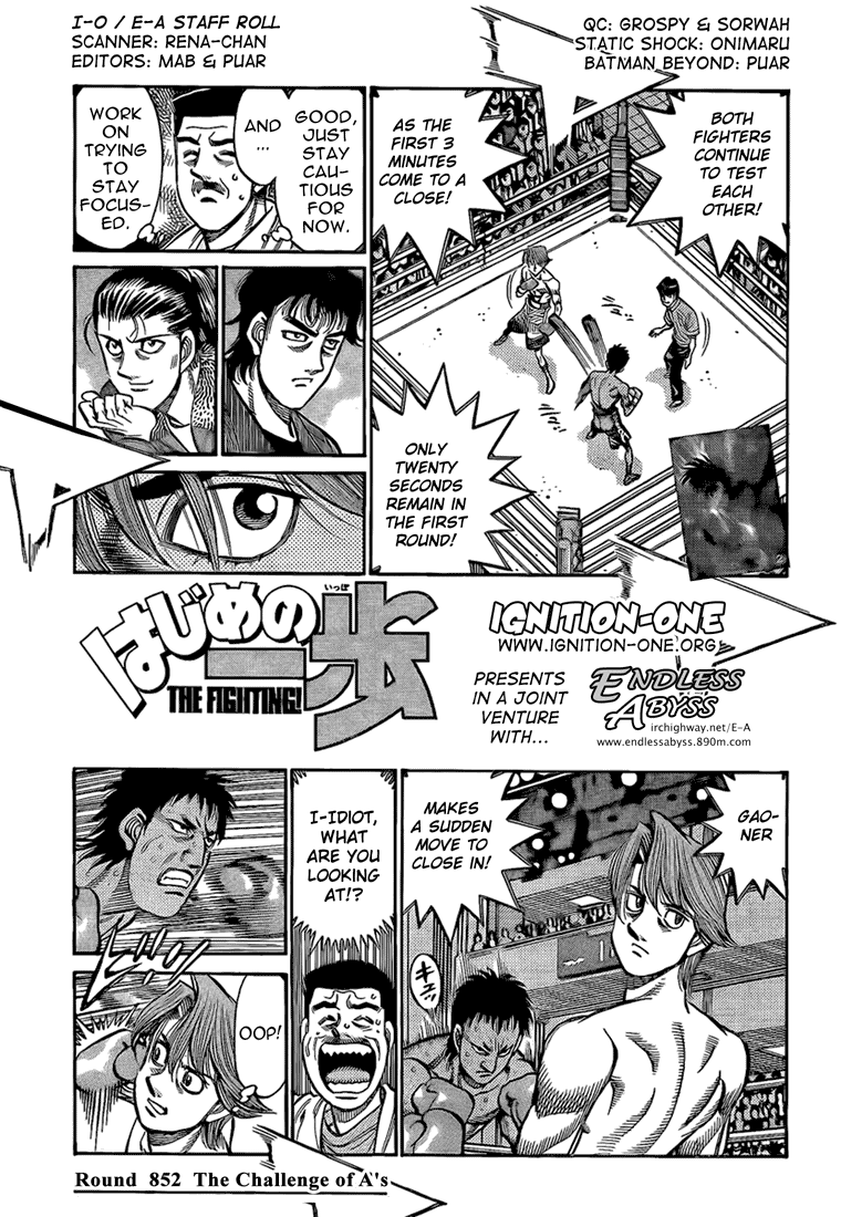 Hajime no Ippo Chapter 852 — page 1