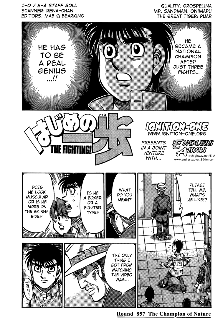 Hajime no Ippo Chapter 857 — page 1