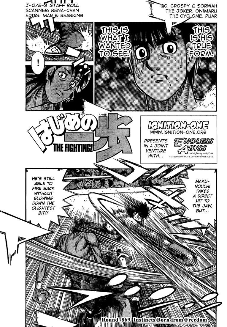Hajime no Ippo Chapter 869 — page 1