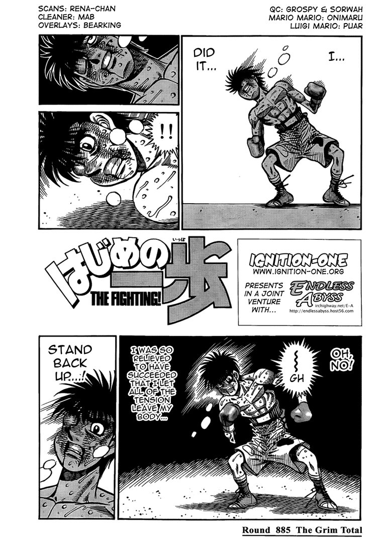 Hajime no Ippo Chapter 885 — page 1