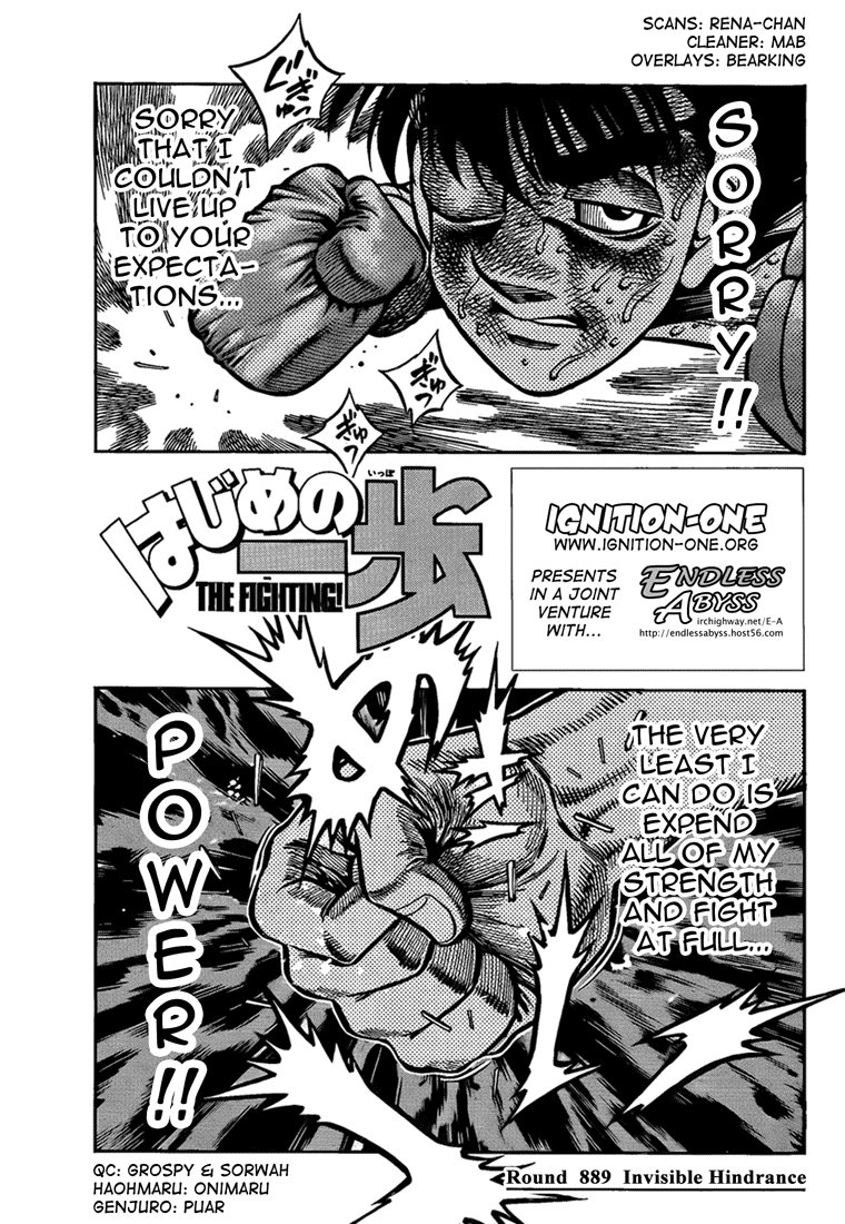 Hajime no Ippo Chapter 889 — page 1