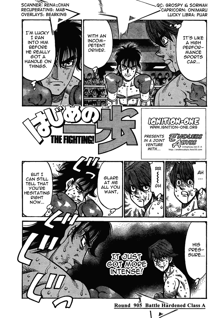 Hajime no Ippo Chapter 905 — page 1