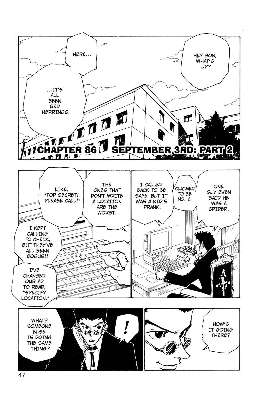 Hunter x Hunter Chapter 86 — page 1