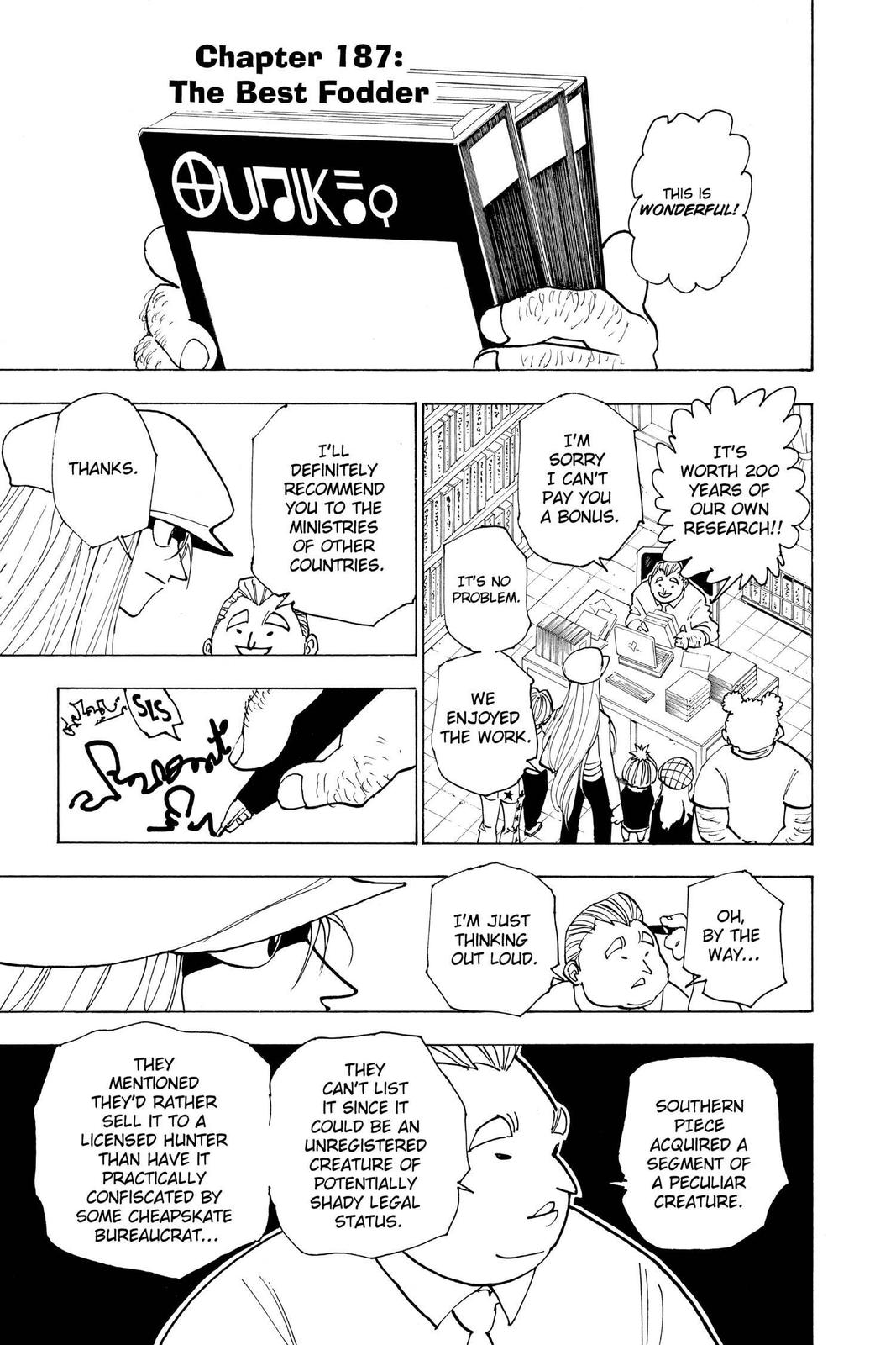 Hunter x Hunter Chapter 187 — page 1