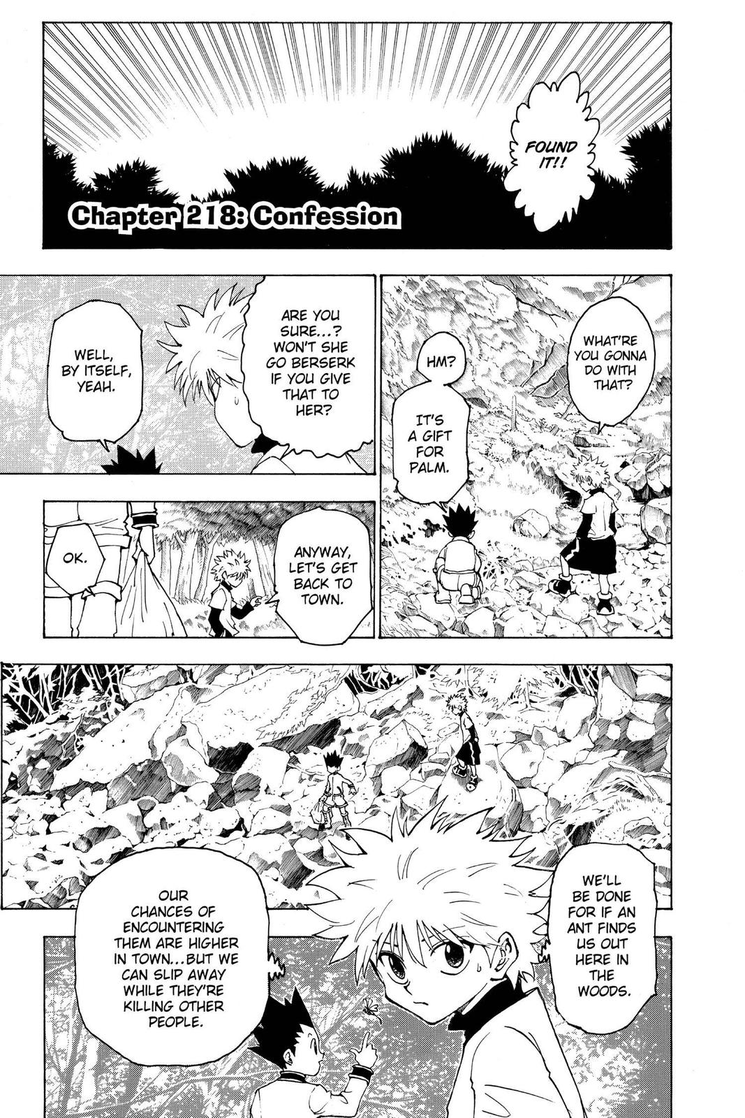 Hunter x Hunter Chapter 218 — page 1