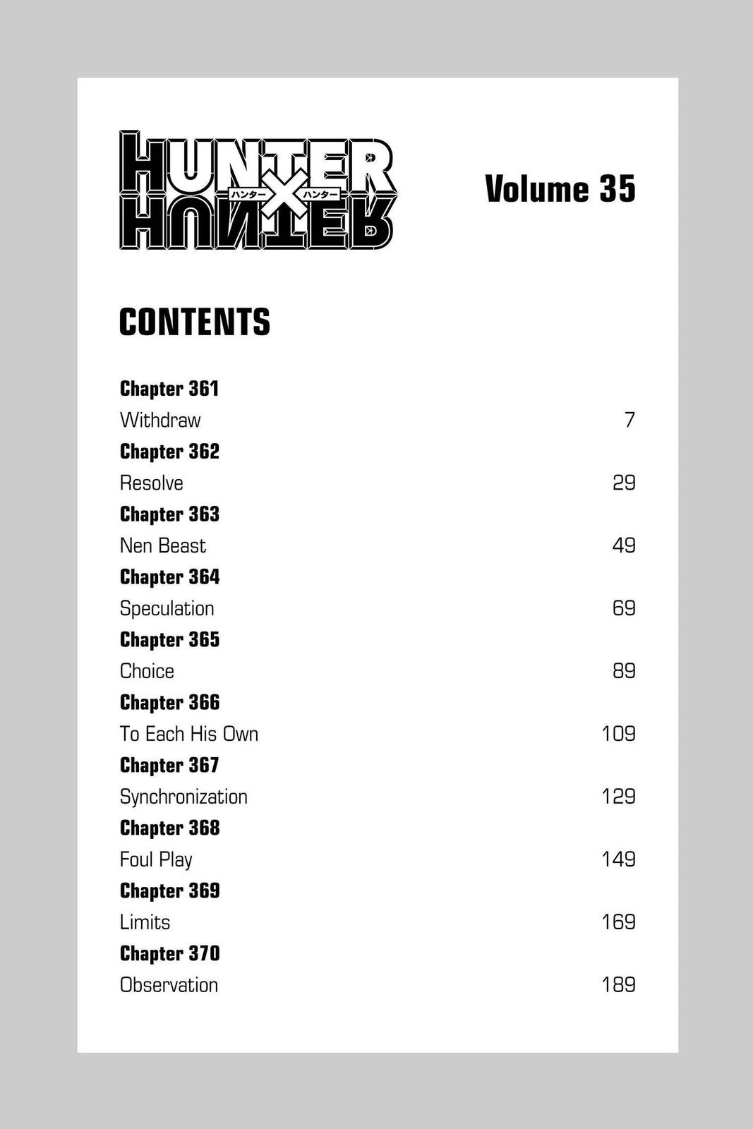 Hunter x Hunter Chapter 361 — page 6