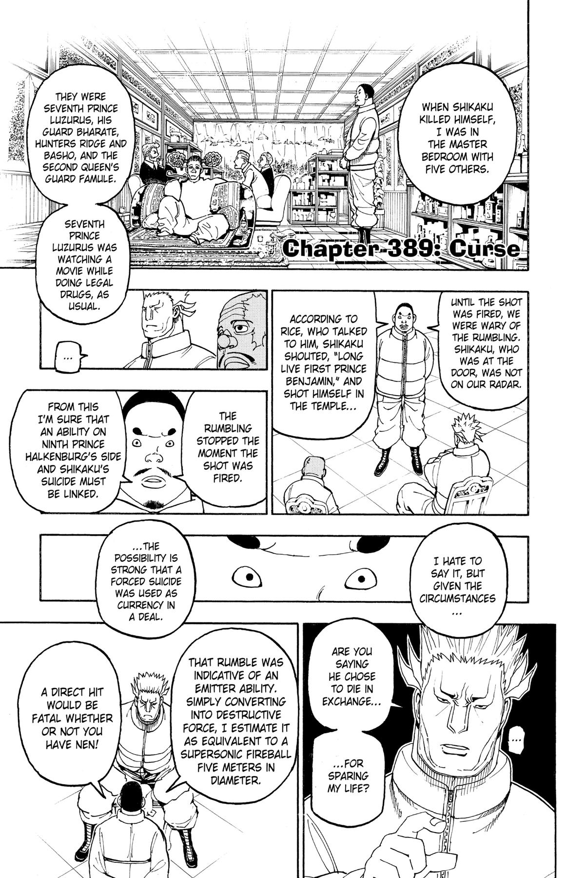 Hunter x Hunter Chapter 389 — page 1