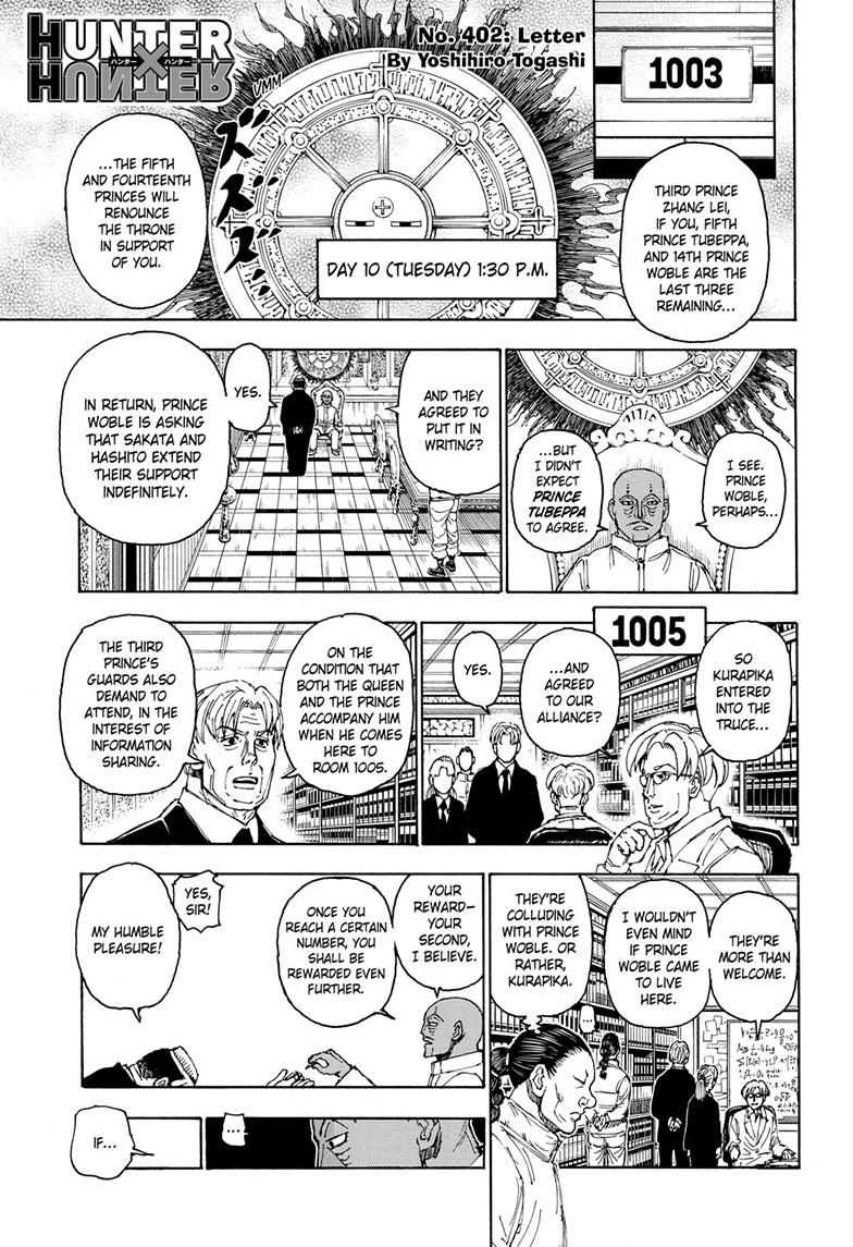 Hunter x Hunter Chapter 402 — page 1