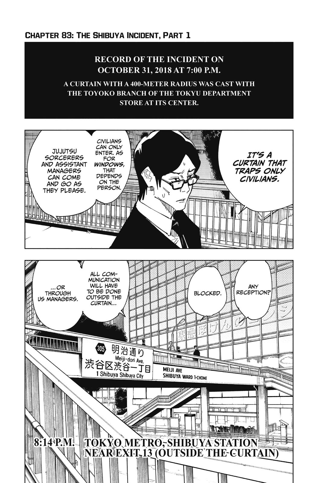 Jujutsu Kaisen Chapter 83 — page 1