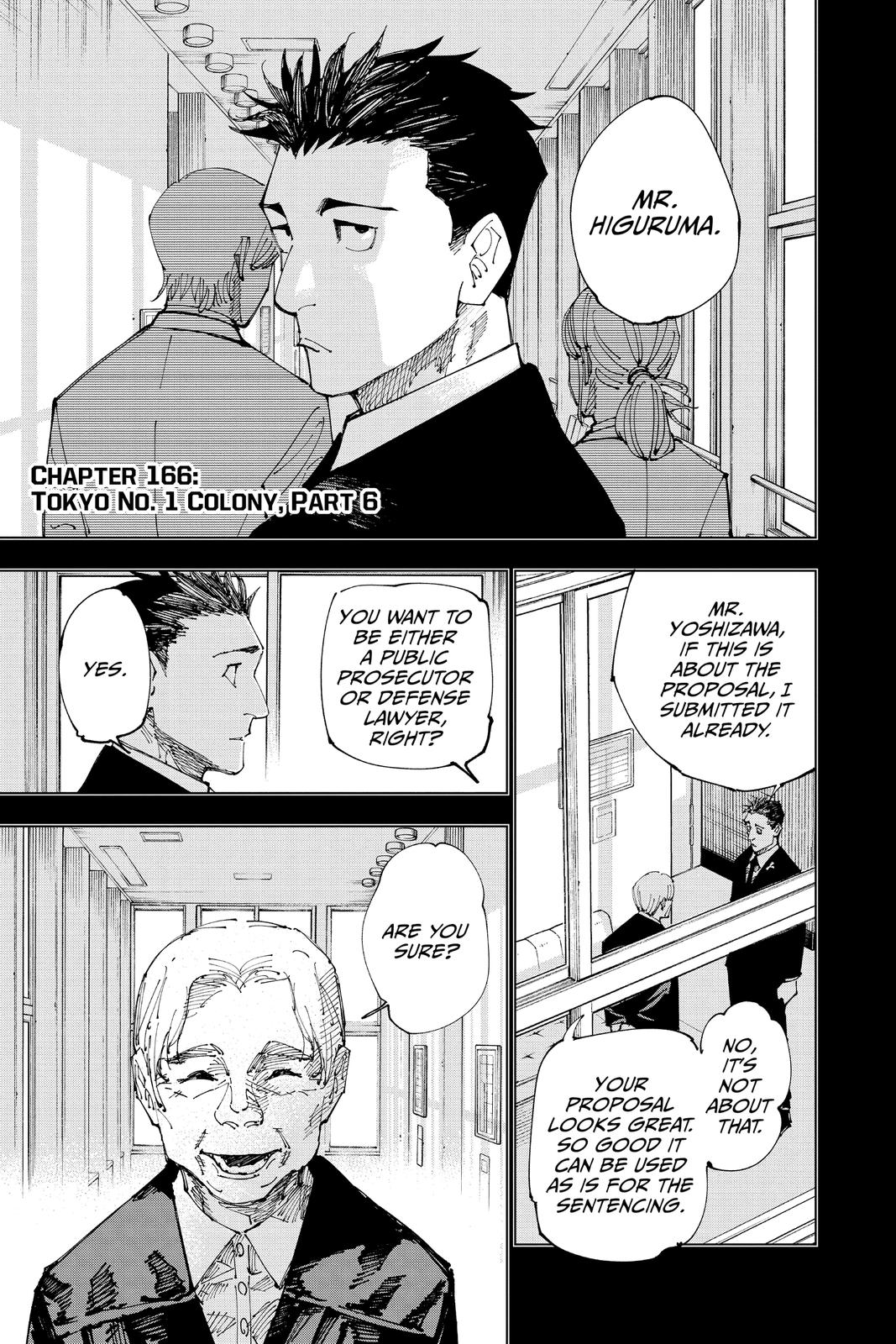 Jujutsu Kaisen Chapter 166 — page 1