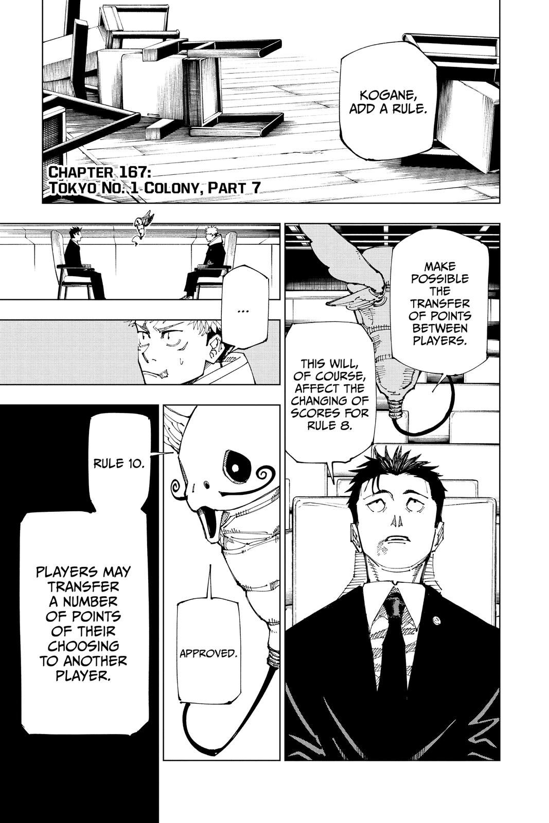 Jujutsu Kaisen Chapter 167 — page 1