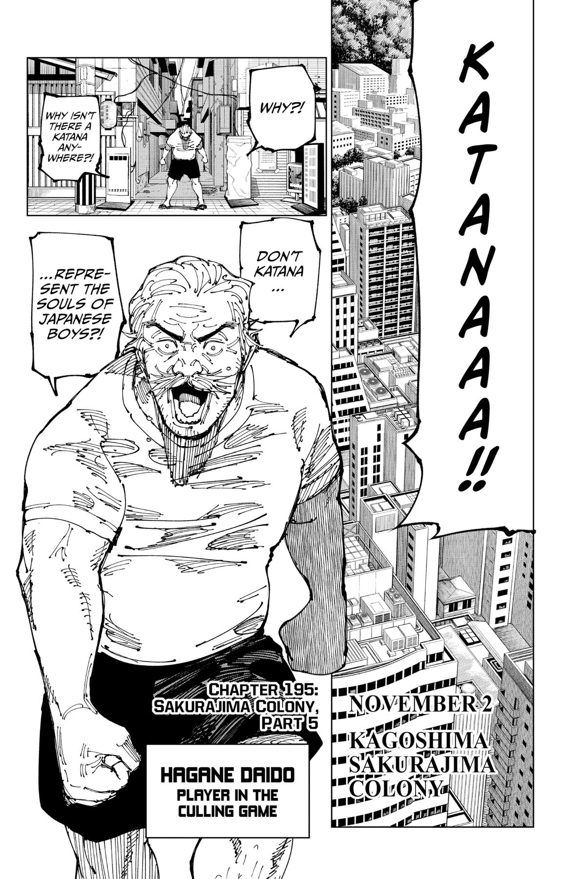 Jujutsu Kaisen Chapter 195 — page 1