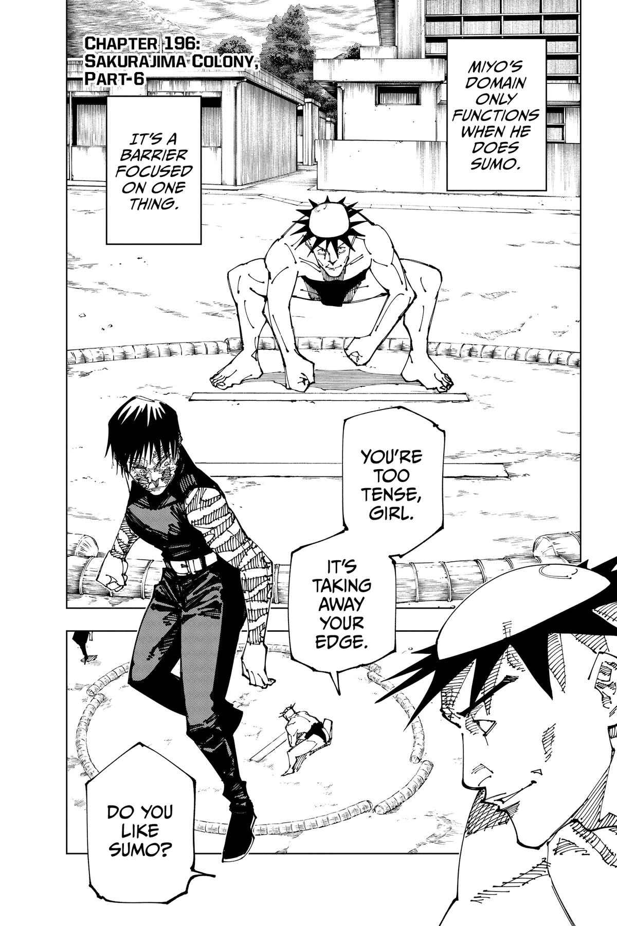 Jujutsu Kaisen Chapter 196 — page 1