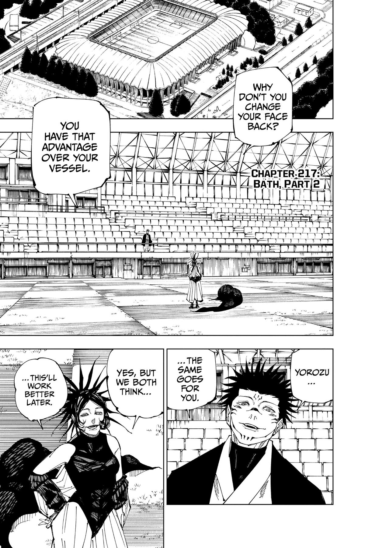 Jujutsu Kaisen Chapter 217 — page 1