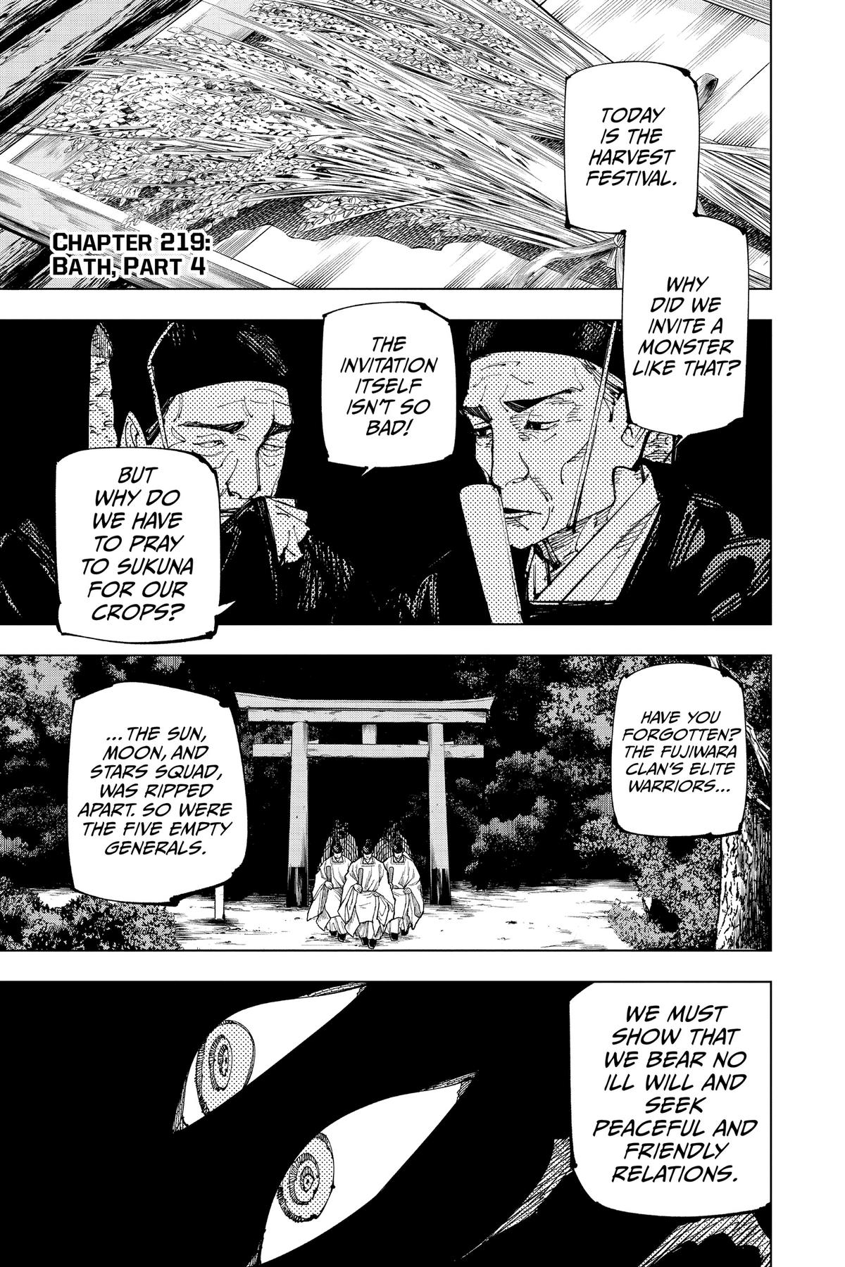 Jujutsu Kaisen Chapter 219 — page 1