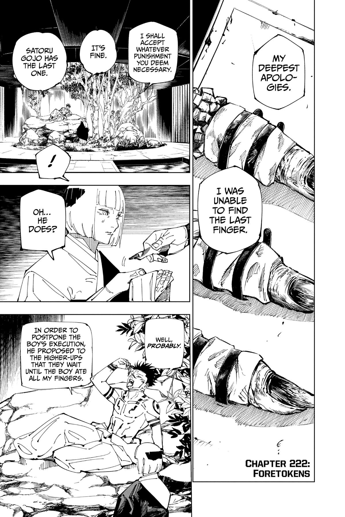 Jujutsu Kaisen Chapter 222 — page 1