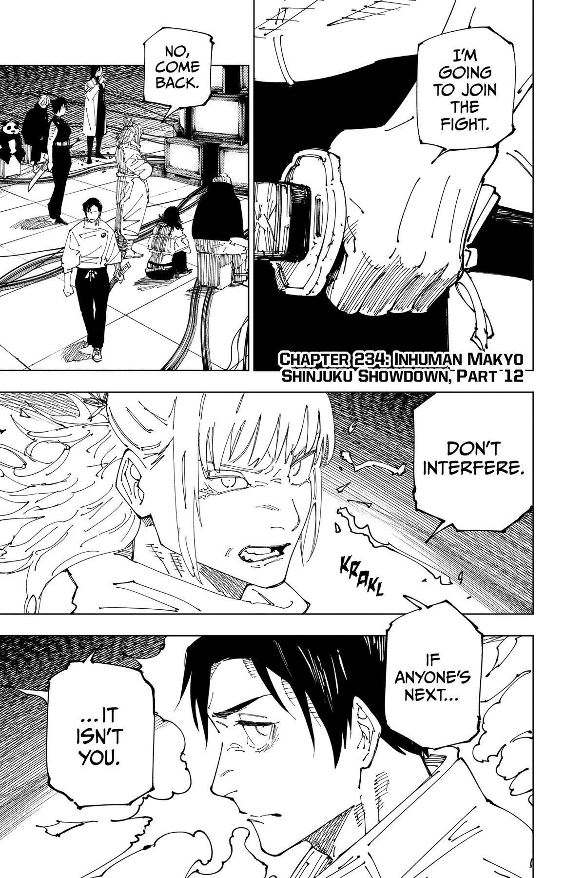 Jujutsu Kaisen Chapter 234 — page 1
