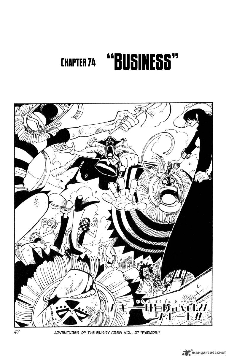 One Piece Chapter 74 — page 1
