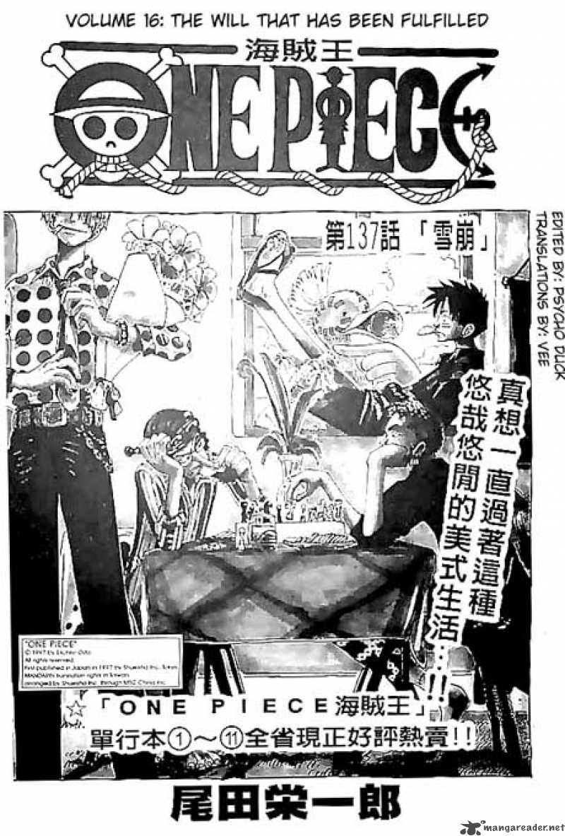 One Piece Chapter 137 — page 1