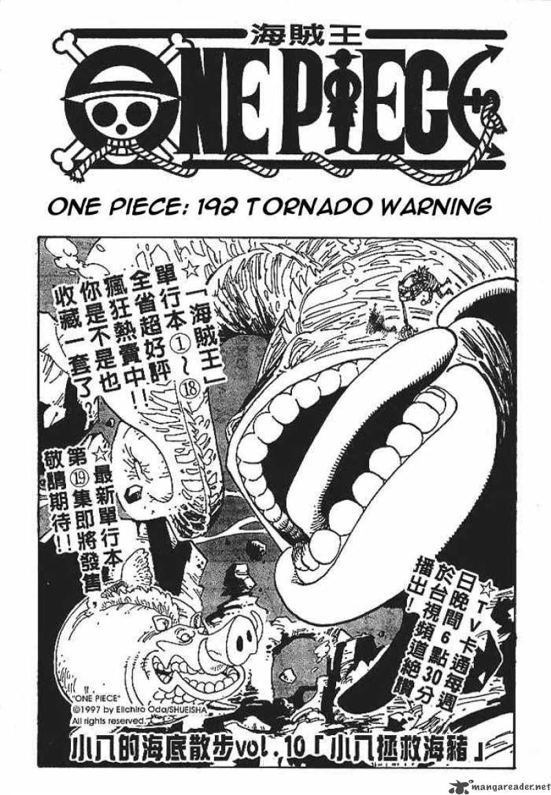 One Piece Chapter 192 — page 1