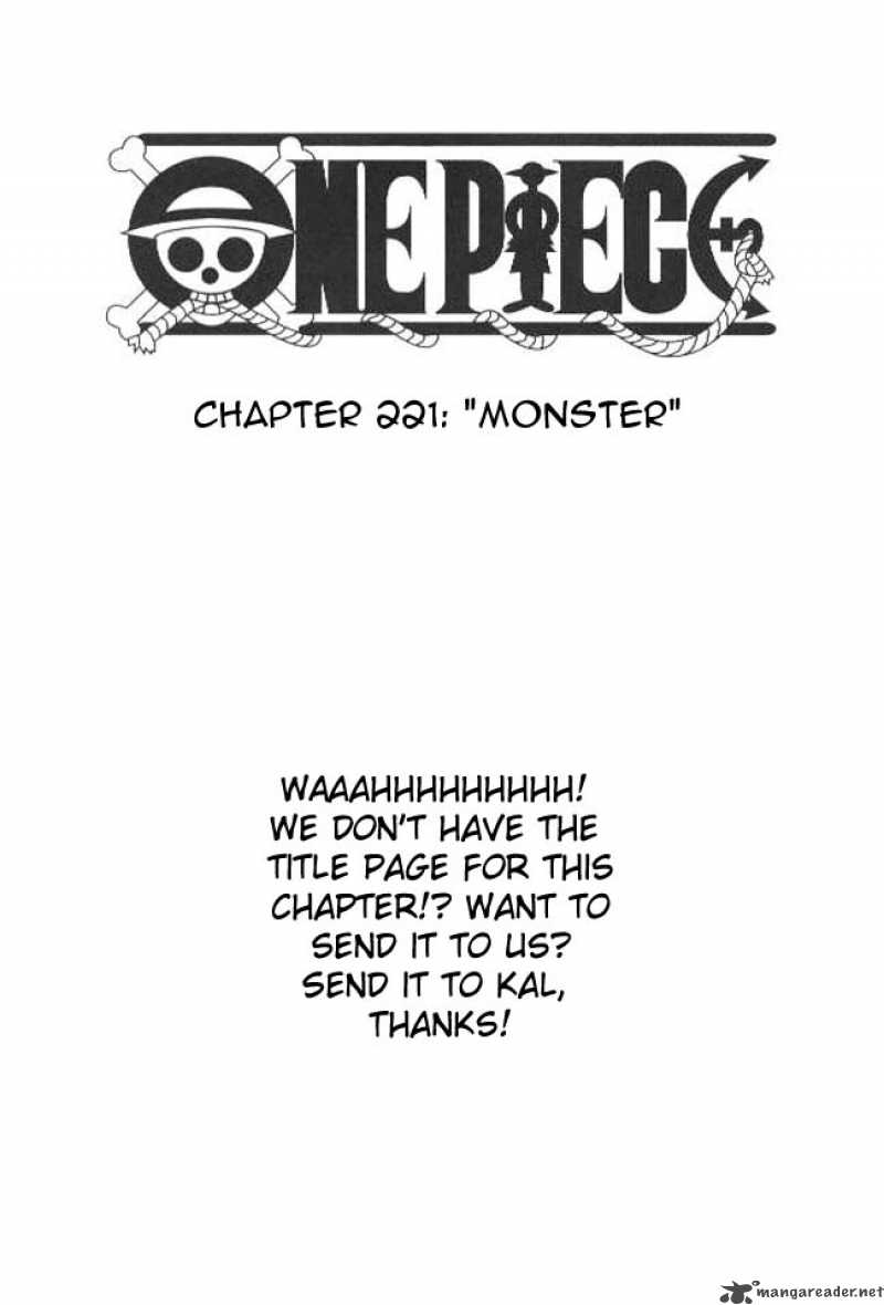 One Piece Chapter 221 — page 1