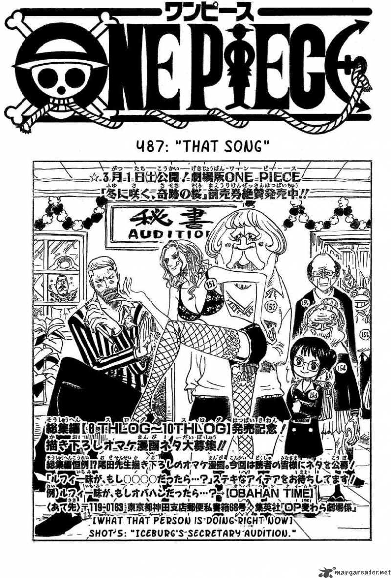 One Piece Chapter 487 — page 1