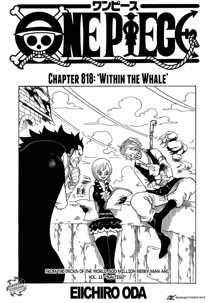 One Piece Chapter 818 — page 1