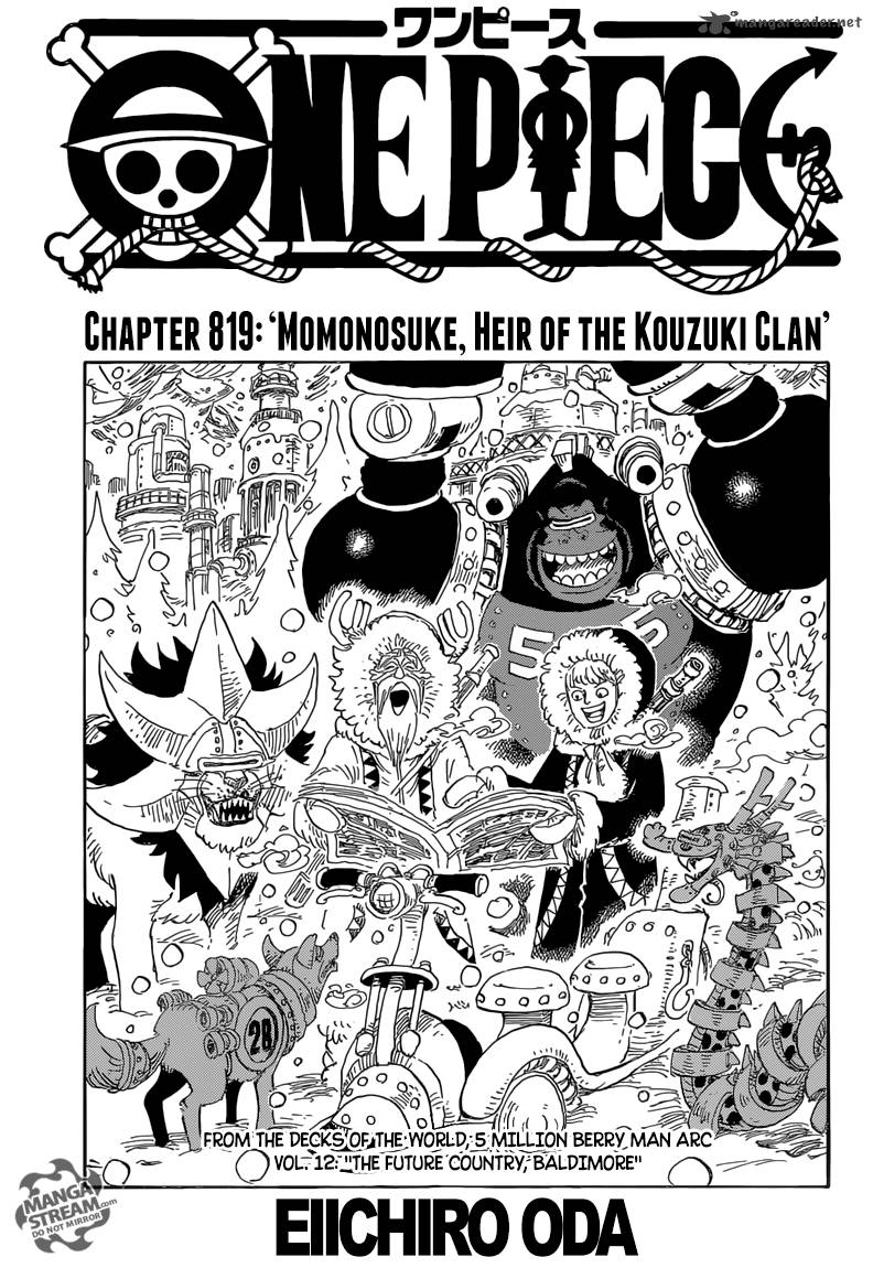 One Piece Chapter 819 — page 1