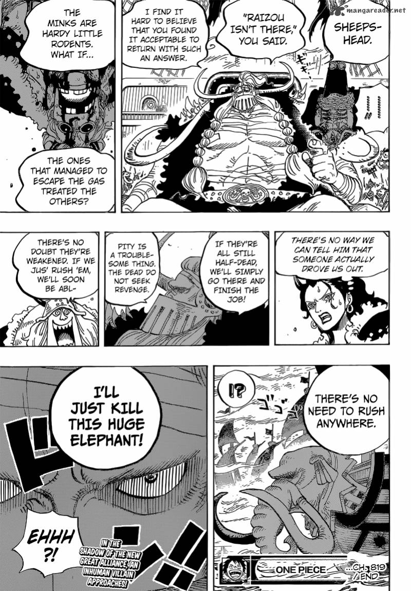 One Piece Chapter 819 — page 19
