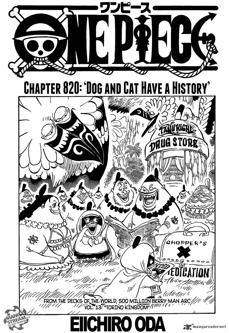 One Piece Chapter 820 — page 1