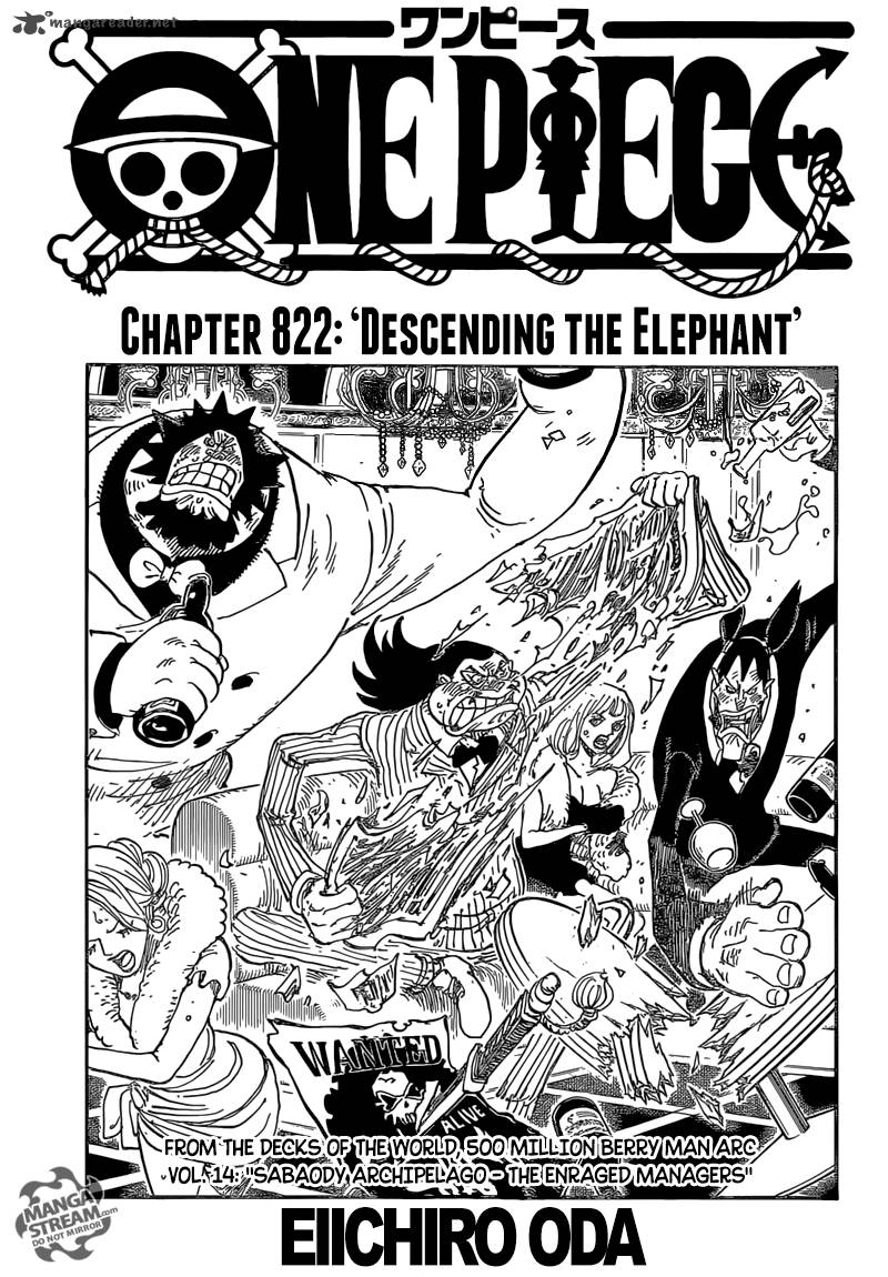 One Piece Chapter 822 — page 1