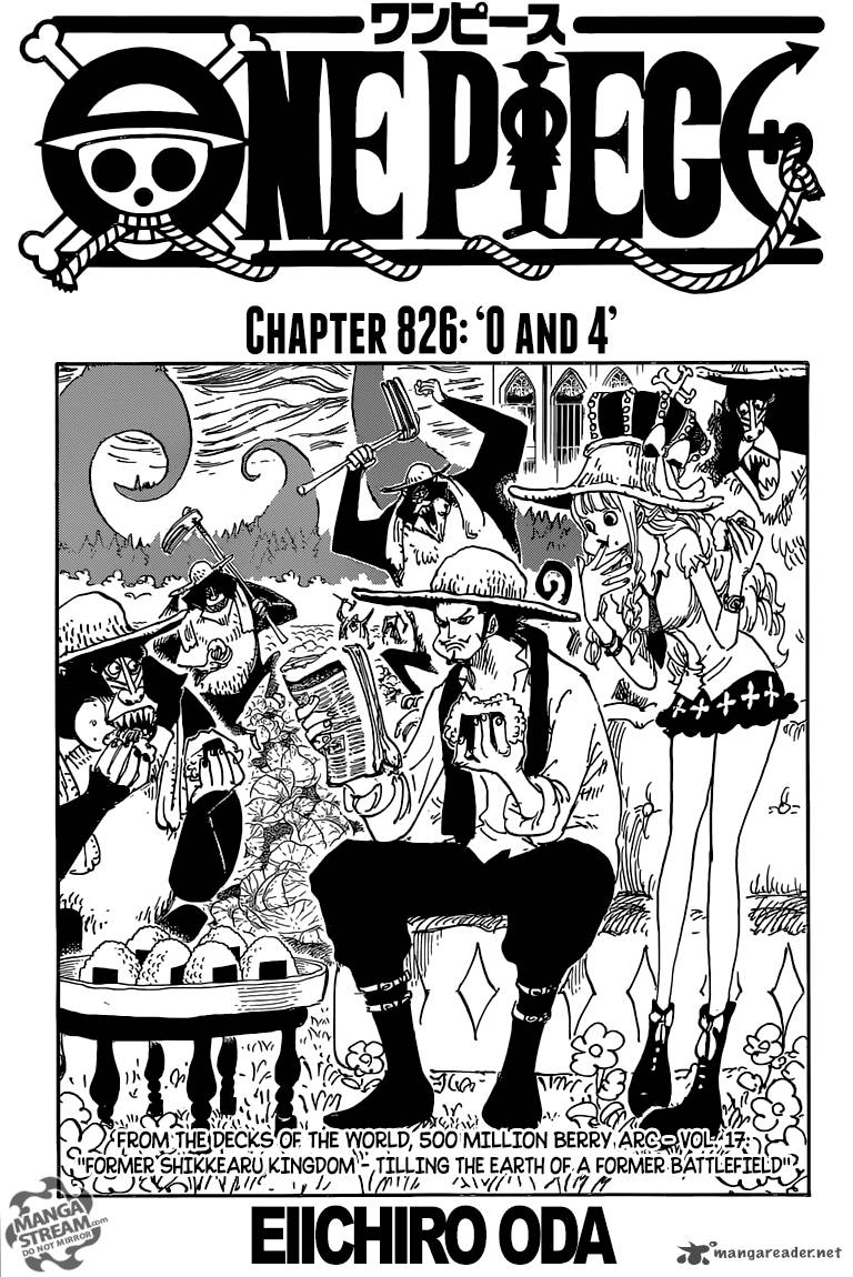 One Piece Chapter 826 — page 1