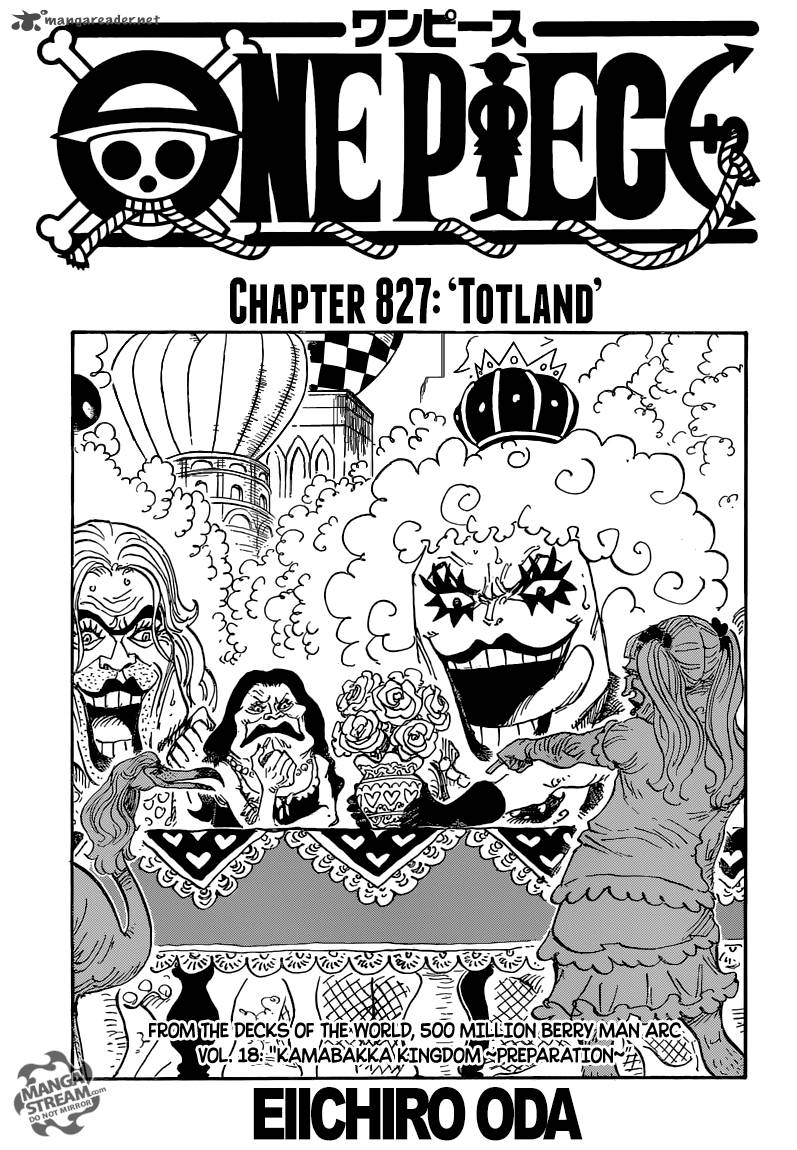 One Piece Chapter 827 — page 1