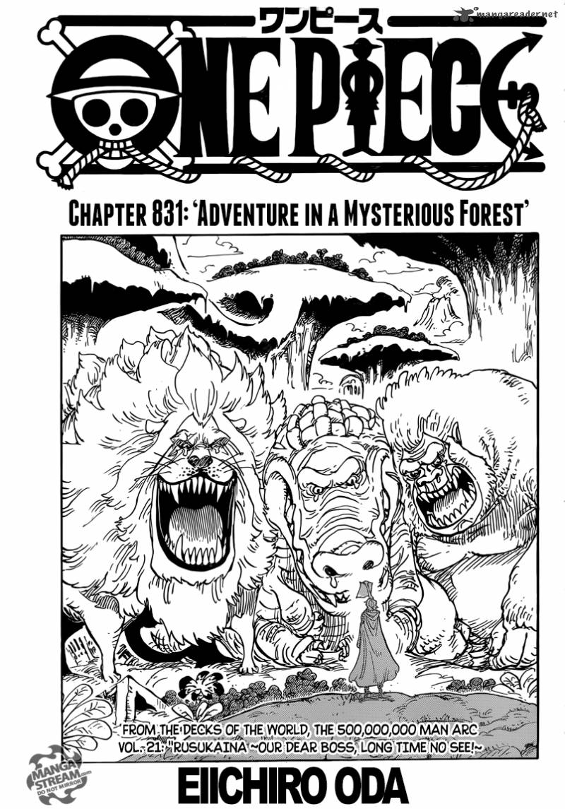 One Piece Chapter 831 — page 1