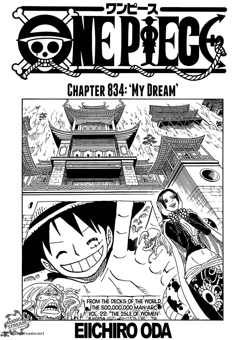 One Piece Chapter 834 — page 1