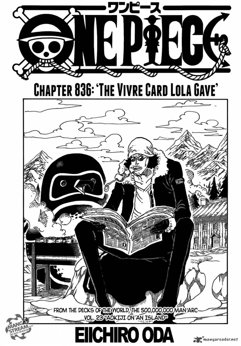 One Piece Chapter 836 — page 1
